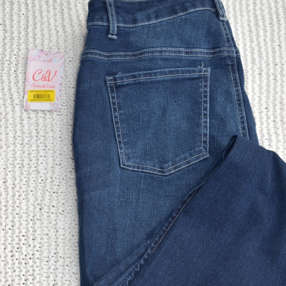 NWT Chelsea & Violet Slit Flared Jeans Sz 27
